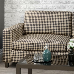 D1648 Navy fabric upholstered on furniture scene