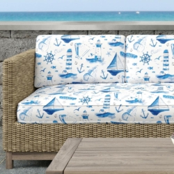 D1650 Cape Cod fabric upholstered on furniture scene