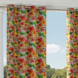 D1658 Malibu drapery fabric on window treatments