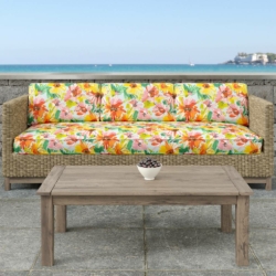 D1658 Malibu fabric upholstered on furniture scene