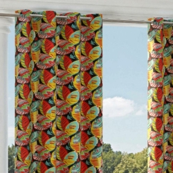 D1660 Monterey drapery fabric on window treatments