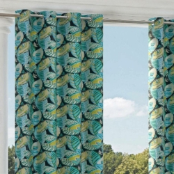 D1661 Cancun drapery fabric on window treatments