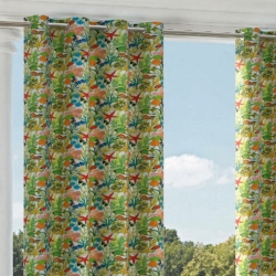 D1663 Reef drapery fabric on window treatments