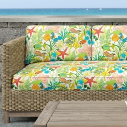 D1663 Reef fabric upholstered on furniture scene