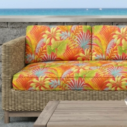 D1664 Charleston fabric upholstered on furniture scene