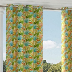 D1665 Sanibel drapery fabric on window treatments