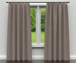 D167 Pewter drapery fabric on window treatments