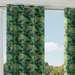 D1690 Bon Aire drapery fabric on window treatments