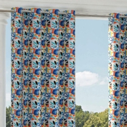 D1691 Grenada drapery fabric on window treatments