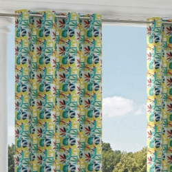 D1692 Barbados drapery fabric on window treatments