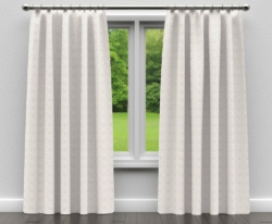 D170 Moonstone Greek Key drapery fabric on window treatments