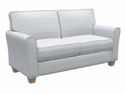D170 Moonstone Greek Key fabric upholstered on furniture scene
