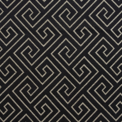 D171 Ebony Greek Key upholstery and drapery fabric by the yard full size image