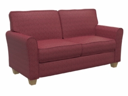 D172 Merlot Greek Key fabric upholstered on furniture scene