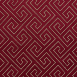 D172 Merlot Greek Key upholstery and drapery fabric by the yard full size image