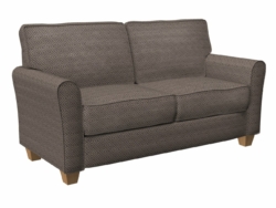 D177 Pewter Greek Key fabric upholstered on furniture scene