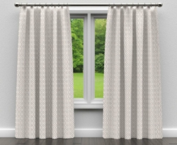 D180 Moonstone Lattice drapery fabric on window treatments