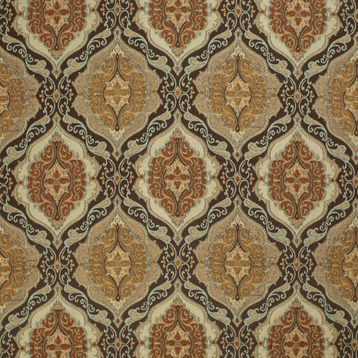 D1834 Walnut Antoinette upholstery and drapery fabric by the yard full size image