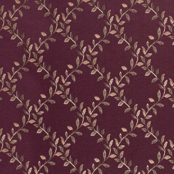 D1857 Aubergine Ella upholstery and drapery fabric by the yard full size image