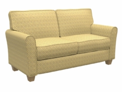 D186 Gold Lattice fabric upholstered on furniture scene