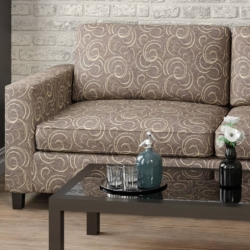 D1860 Java Swirl fabric upholstered on furniture scene