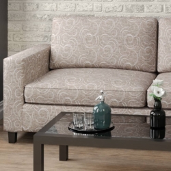 D1864 Sand Swirl fabric upholstered on furniture scene