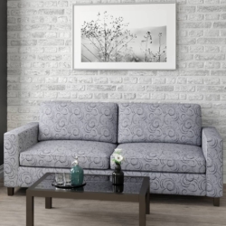 D1867 Slate Swirl fabric upholstered on furniture scene