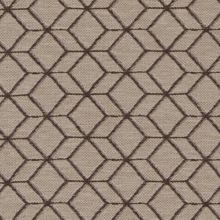 D1889 Bisque Geo upholstery fabric by the yard full size image
