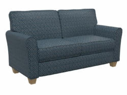 D189 Sapphire Lattice fabric upholstered on furniture scene
