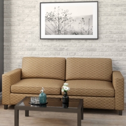 D1892 Harvest Geo fabric upholstered on furniture scene