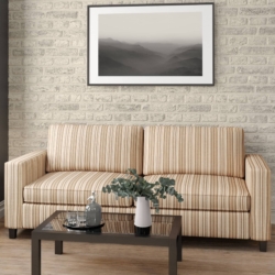 D1940 Ecru Stripe fabric upholstered on furniture scene