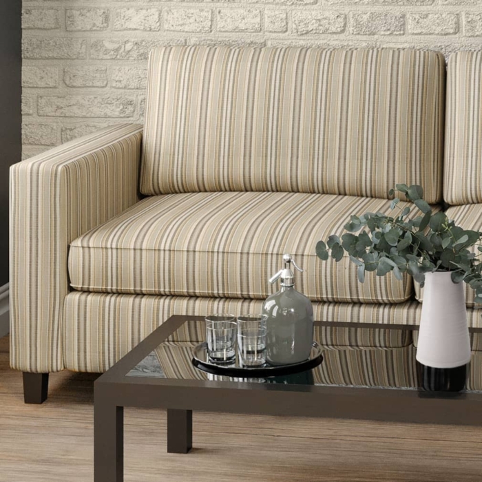 D1941 Coffee Stripe - Charlotte Fabrics