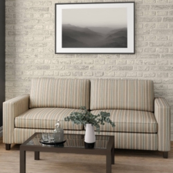 D1945 Lagoon Stripe fabric upholstered on furniture scene