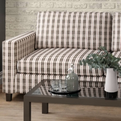 D1950 Pepper Plaid fabric upholstered on furniture scene