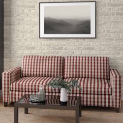 D1954 Spicy Plaid fabric upholstered on furniture scene