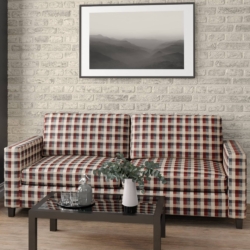 D1975 Oxblood fabric upholstered on furniture scene
