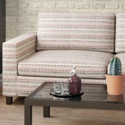 D2002 Chili fabric upholstered on furniture scene