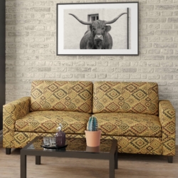 D2018 Aztec fabric upholstered on furniture scene