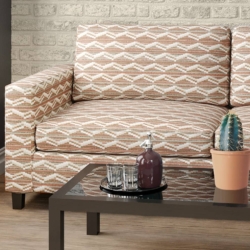 D2022 Clay fabric upholstered on furniture scene