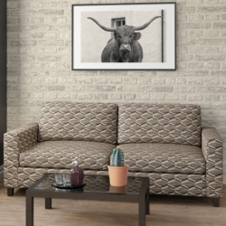 D2024 Graphite fabric upholstered on furniture scene