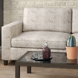 D2028 Sandstone fabric upholstered on furniture scene