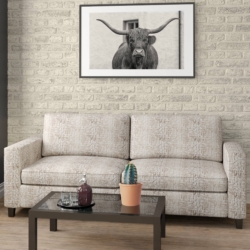 D2028 Sandstone fabric upholstered on furniture scene