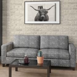 D2030 Bluestone fabric upholstered on furniture scene