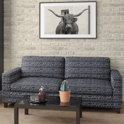 D2031 Indigo fabric upholstered on furniture scene