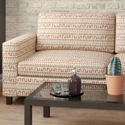 D2032 Brick fabric upholstered on furniture scene