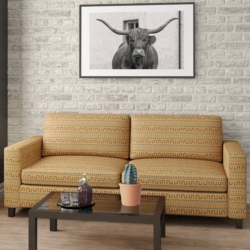 D2033 Camel fabric upholstered on furniture scene