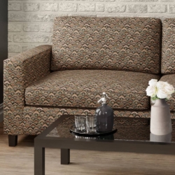 D2044 Spice Fan fabric upholstered on furniture scene