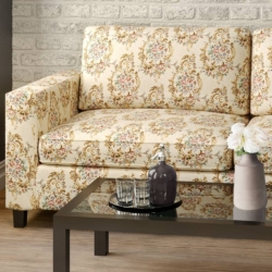 D2052 Victoria fabric upholstered on furniture scene