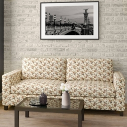 D2054 Praline fabric upholstered on furniture scene