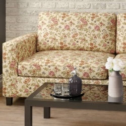 D2057 Ecru Bouquet fabric upholstered on furniture scene